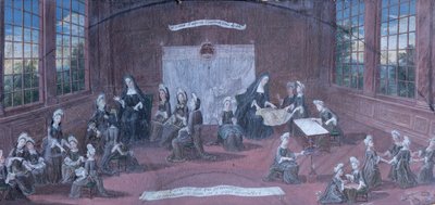 Monjas Enseñando a Niñas de French School
